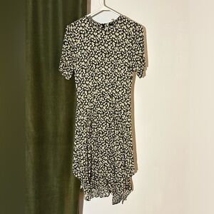 H&M Black and Cream Floral Dress